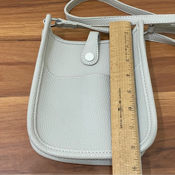 BARBAROSSA Neutral Stone Perforated Horse Design Poly/PVC Crossbody Bag - Picture 11 of 16